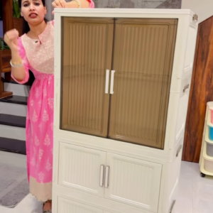 Multi-Tiered Modular Storage Cabinet for Organized Home Living