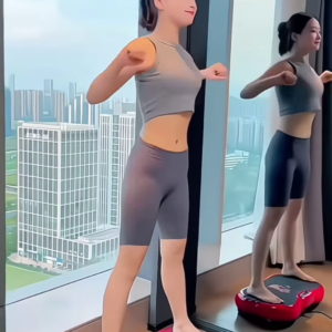 Compact Vibrating Fitness Platform for Home Cardio and Toning