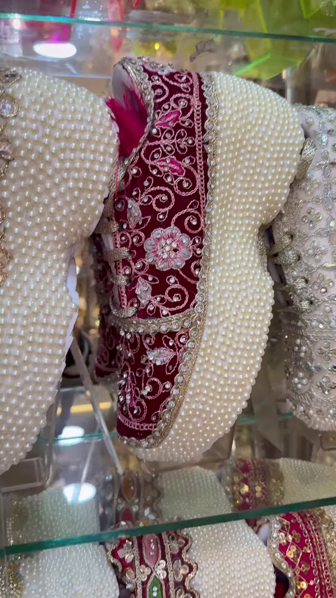 Luxury Heavily Embellished Pearl and Sequin Platform Juttis