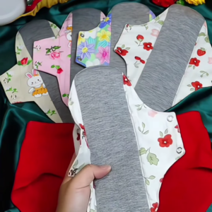 Eco-Friendly Reusable Cloth Sanitary Pad Set with Floral Prints