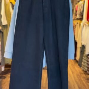 Contemporary Relaxed Co-ord Set in Dusty Blue & Black