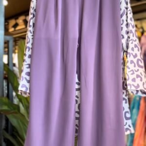 Contemporary Chic Co-ord Set with Animal Print Blazer – Mauve Essence