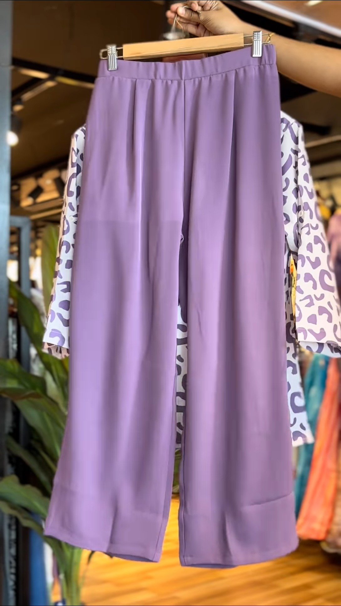 Contemporary Chic Co-ord Set with Animal Print Blazer – Mauve Essence