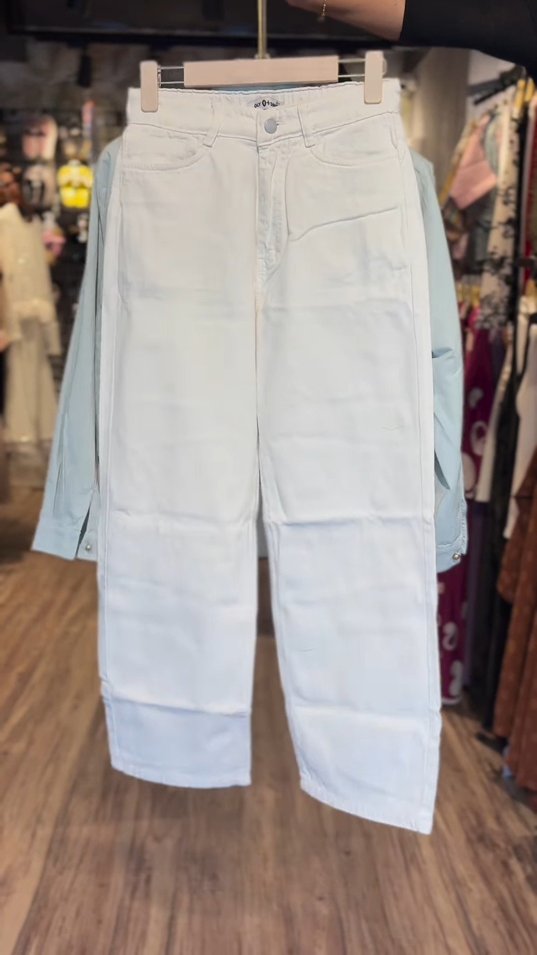 Pastel Sage Utility Jacket & White Denim Co-ord Set - Image 3