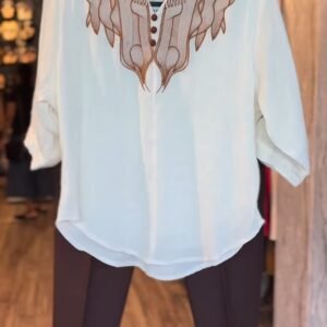 Ivory Kurta & Earthy Brown Trouser Co-ord Set – Effortless Ethnic Elegance