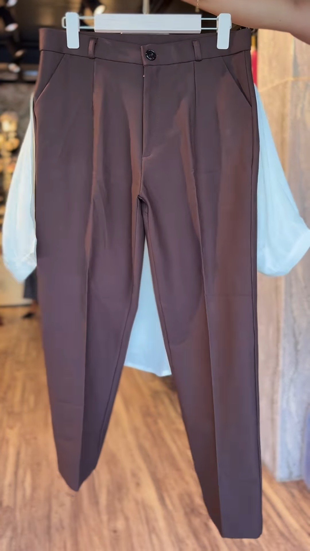 Ivory Kurta & Earthy Brown Trouser Co-ord Set – Effortless Ethnic Elegance - Image 3