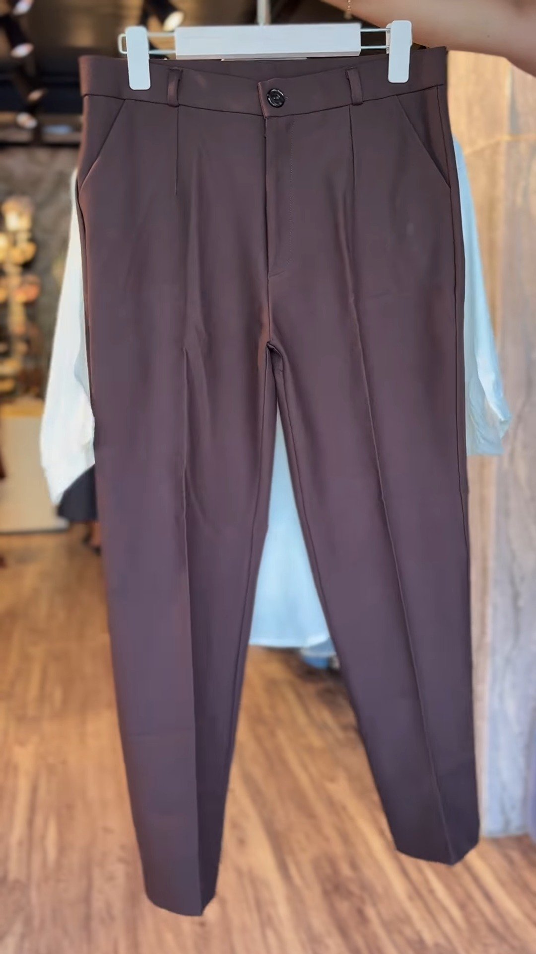Ivory Kurta & Earthy Brown Trouser Co-ord Set – Effortless Ethnic Elegance - Image 4