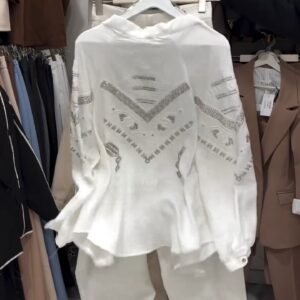 Bohemian Luxe Embroidered Co-Ord Set – Available in Crisp White, Sky Blue & Midnight Black