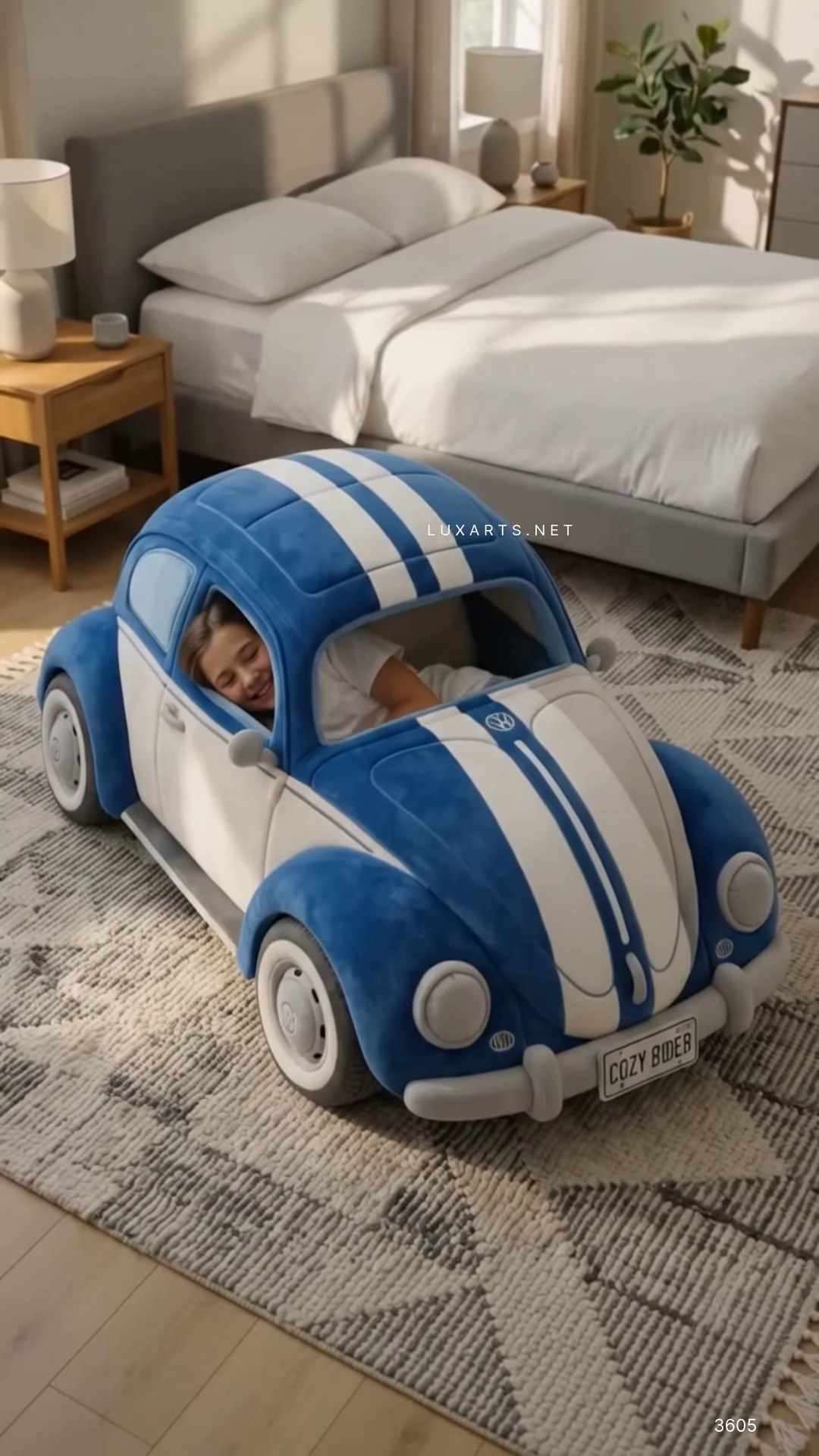 Plush Classic Car Foldable Floor Bed