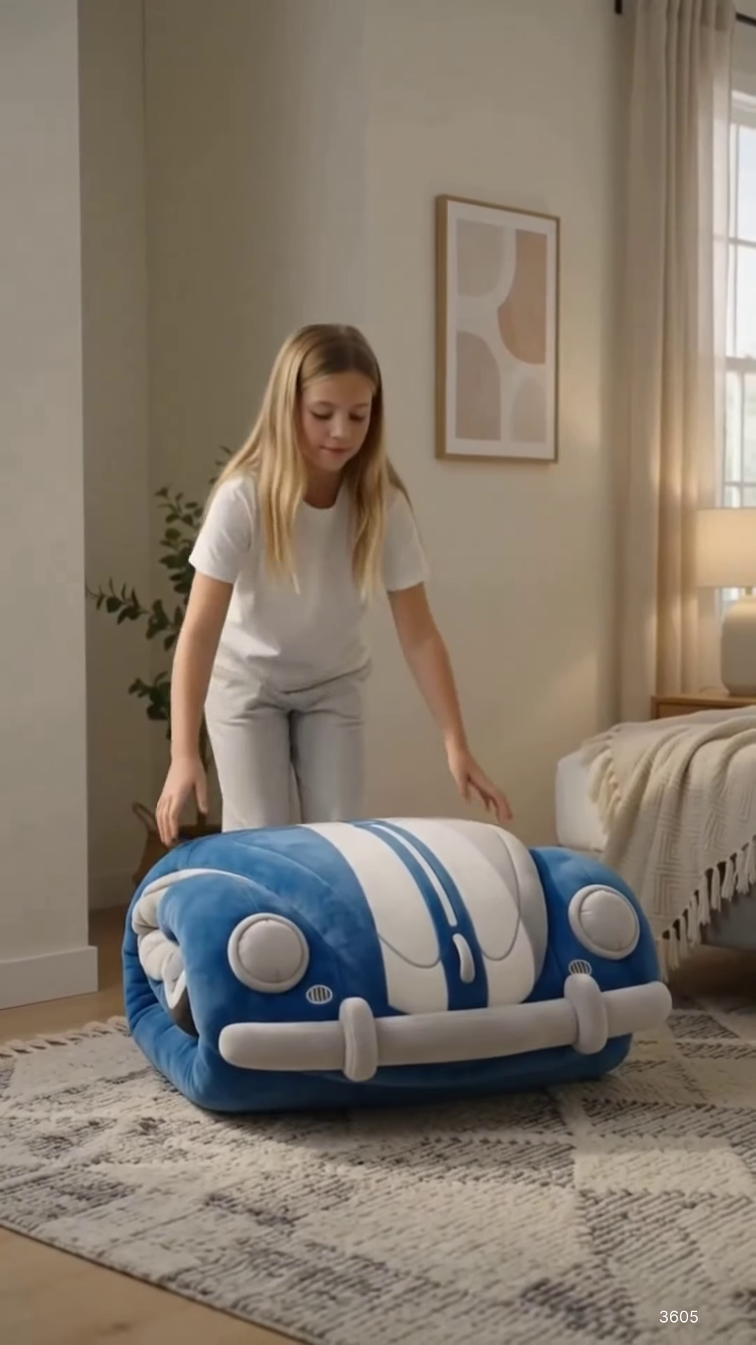 Plush Classic Car Foldable Floor Bed - Image 2