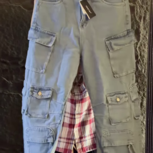 Utility-Style Denim Jacket and Cargo Trouser Co-ord Set
