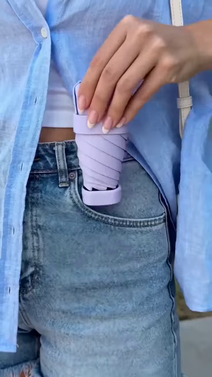 Ultra-Compact UV-Blocking Travel Umbrella