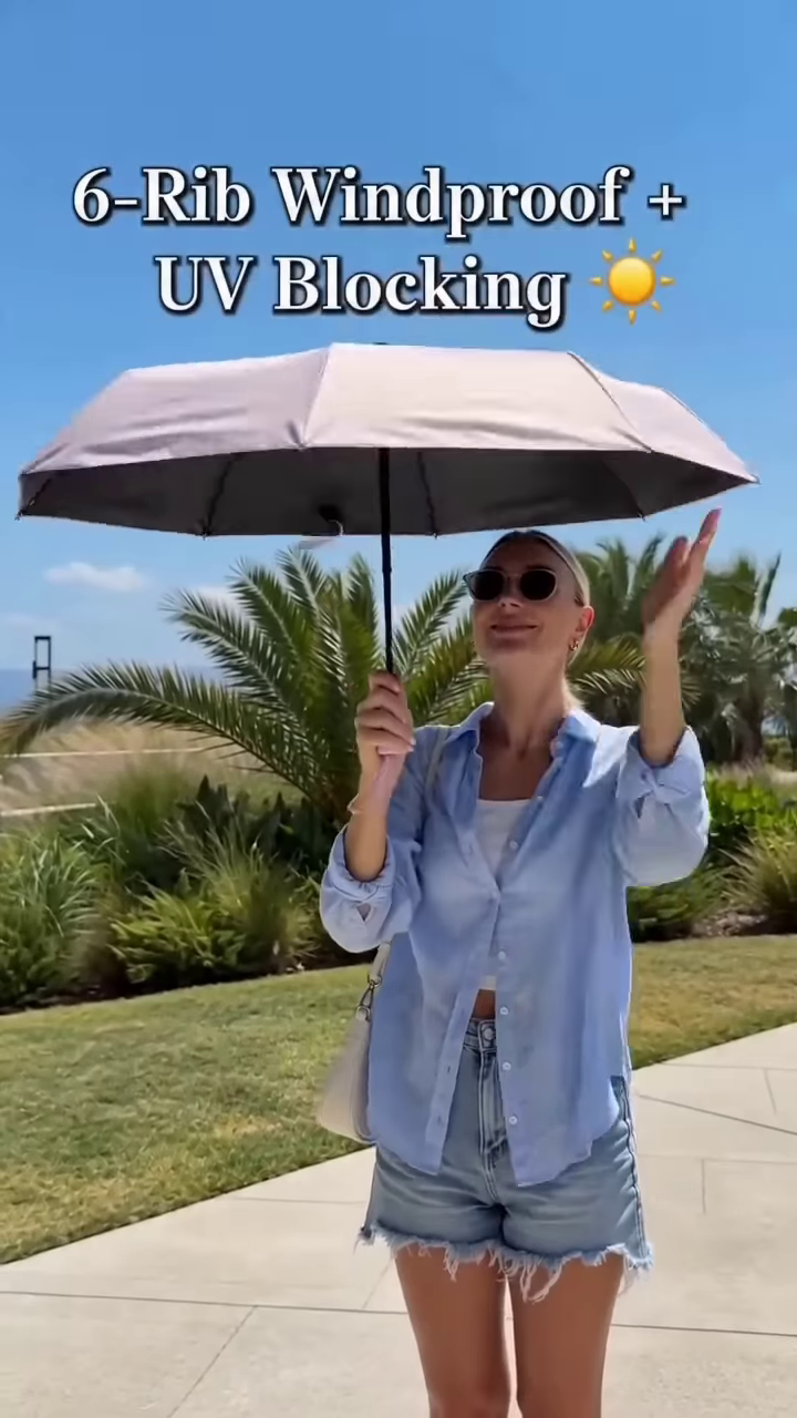 Ultra-Compact UV-Blocking Travel Umbrella - Image 2