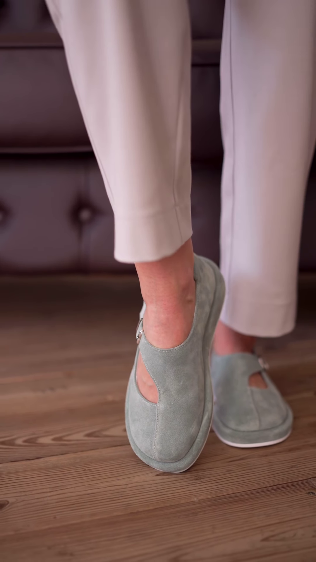 Suede Mary Jane Platform Flats - Image 2